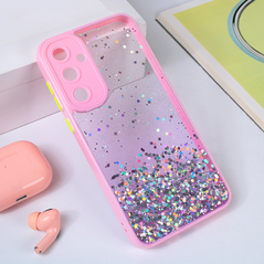 Zastitna maska (futrola) okvir Glitter - Samsung A356B Galaxy A35 5G roze.