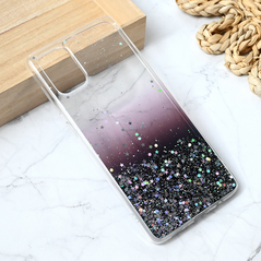 Zastitna silikonska maska (futrola) Glitter - Samsung A715F Galaxy A71 crna.