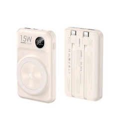 Univerzalna Back Up Baterija Magsafe REMAX Lecho Series RPP-527 PD 20W + QC 22.5W Fast Charging 10000mAh beli.