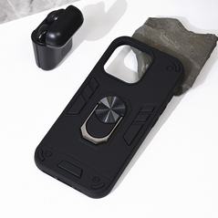 Zastitna maska (futrola) Hard Ring - iPhone 16 Pro crna.