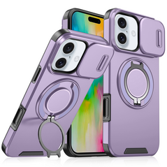 Zastitna maska (futrola) CamShield Ring stand - iPhone 16 6.1 ljubicasta.