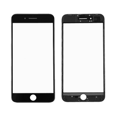 Staklo touchscreen-a + okvir + OCA - Iphone 8 Plus Crno (Crown Quality).