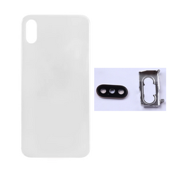 Poklopac - Iphone X beli+metalni drc sa staklom kamere (NO LOGO).