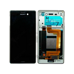 LCD displej (ekran) - Sony Xperia M4 Aqua/E2303+touch screen crni+frame zlatni SPO SH.