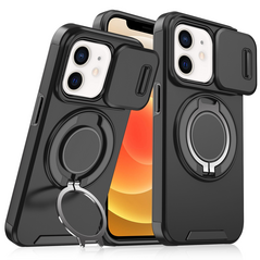 Zastitna maska (futrola) CamShield Ring stand - iPhone 12/12 Pro 6.1 crna.