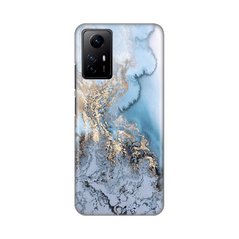 Zastitna silikonska maska (futrola) PRINT - Xiaomi Redmi Note 12S (EU) Blue Gold Marble.