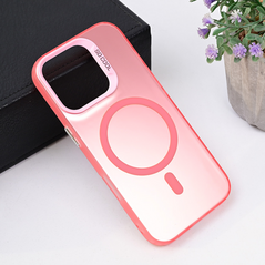 Zastitna maska (futrola) Magsafe providna - iPhone 16 Pro roze.
