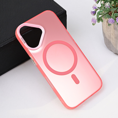 Zastitna maska (futrola) Magsafe providna - iPhone 16 6.1 roze.