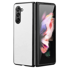 Zastitna maska (futrola) Leather Fold - Samsung F946 Galaxy Z Fold 5 5G bela.