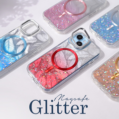 Zastitna maska (futrola) Magsafe Glitter - iPhone 12 6.1 tamno plava.