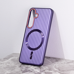 Zastitna maska (futrola) Magsafe Stripe - Samsung S921B Galaxy S24 ljubicasta.
