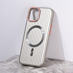 Zastitna maska (futrola) Magsafe Stripe - iPhone 15 6.1 siva.