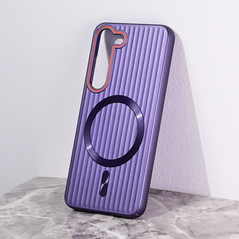 Zastitna maska (futrola) Magsafe Stripe - Samsung S911B Galaxy S23 ljubicasta.