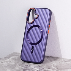 Zastitna maska (futrola) Magsafe Stripe - iPhone 16 6.1 ljubicasta.