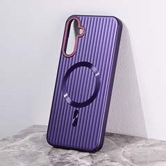 Zastitna maska (futrola) Magsafe Stripe - Samsung A256B Galaxy A25 ljubicasta.