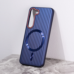 Zastitna maska (futrola) Magsafe Stripe - Samsung S911B Galaxy S23 plava.