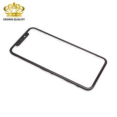 Staklo touchscreen-a - Iphone XR+ okvir (Crown Quality) crni (MS).