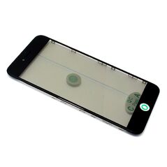 Staklo touchscreen-a - iPhone 6s Plus sa frejmom + oca i polaroid crni ORG (MS).