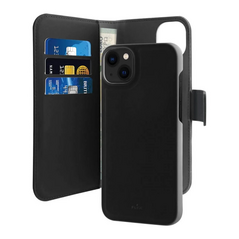 Zastitna maska (futrola) Puro novcanik 2u1 - iPhone 14/13 6.1 crna.