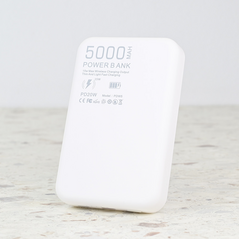 Powerbank Magsafe PD W5 5000mAh bela.