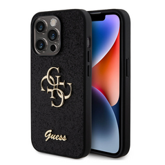Zastitna maska (futrola) Guess Hc Fixed Glitter 4G Big Metal Logo - iPhone 15 Pro 6.1 crna (GUHCP15LHG4SGK).