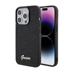 Zastitna maska (futrola) Guess Hc PU Disco Script Metal - iPhone 15 Pro 6.1 (GUHCP15LPMSDGSK).