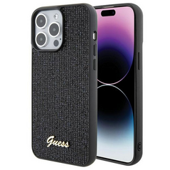 Zastitna maska (futrola) Guess Hc PU Disco Script Metal - iPhone 15 Pro Max 6.7 (GUHCP15XPMSDGSK).
