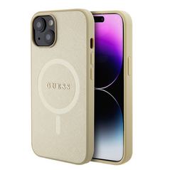 Zastitna maska (futrola) Guess Hc PU Saffiano Magsafe - iPhone 15 bez (GUHMP15SPSAHMCB).