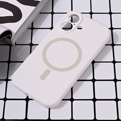 Zastitna maska (futrola) Magsafe Pure color - iPhone 16 6.1 bela.