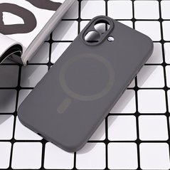 Zastitna maska (futrola) Magsafe Pure color - iPhone 16 6.1 siva.
