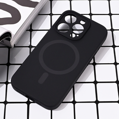 Zastitna maska (futrola) Magsafe Pure color - iPhone 15 Pro 6.1 crna.