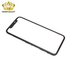 Staklo touchscreen-a - iPhone 11 + okvir + OCA stiker (Crown Quality) crni (MS).