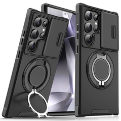 Zastitna maska (futrola) CamShield Ring stand - Samsung S928B Galaxy S24 Ultra crna.