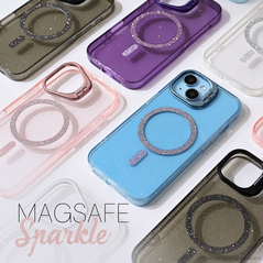 Zastitna maska (futrola) Magsafe Sparkle - iPhone 12 6.1 crna.