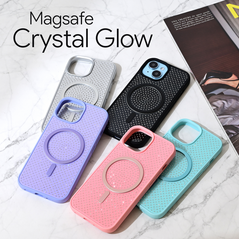 Zastitna maska (futrola) - Magsafe Crystal Glow iPhone 15 Pro Max 6.7 crna.