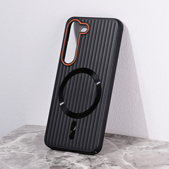Zastitna maska (futrola) Magsafe Stripe - Samsung S911B Galaxy S23 crna.