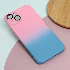 Zastitna maska (futrola) Rainbow Spring - iPhone 14 roze plava.