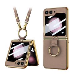 Zastitna maska (futrola) GOLD EDGE - Samsung F741B Galaxy Z Flip 6 5G braon (MS).
