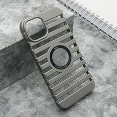 Zastitna maska (futrola) LINES LOGO CUT - iPhone 14 (6.1) siva (MS).