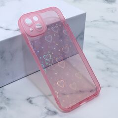 Zastitna maska (futrola) Heart Color IMD - iPhone 14 Plus roze (MS).