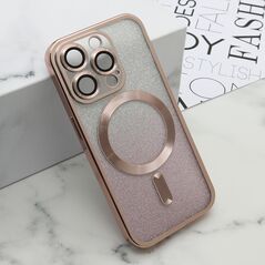 Zastitna maska (futrola) GLITTER MAGSAFE - iPhone 15 Pro (6.1) roze (MS).