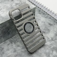 Zastitna maska (futrola) LINES LOGO CUT - Iphone 12/12 Pro (6.1) siva (MS).