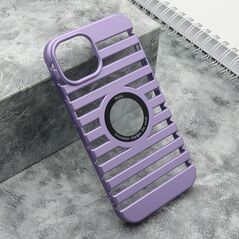 Zastitna maska (futrola) LINES LOGO CUT - iPhone 14 (6.1) ljubicasta (MS).