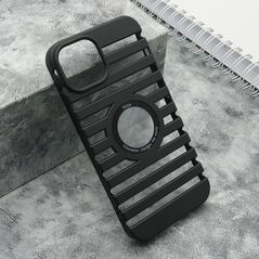 Zastitna maska (futrola) LINES LOGO CUT - iPhone 14 (6.1) crna (MS).