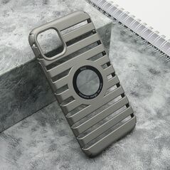Zastitna maska (futrola) LINES LOGO CUT - iPhone 11 (6.1) siva (MS).