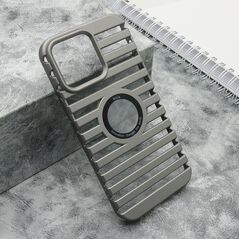 Zastitna maska (futrola) LINES LOGO CUT - iPhone 14 Pro Max (6.7) siva (MS).