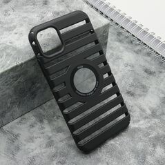 Zastitna maska (futrola) LINES LOGO CUT - iPhone 11 (6.1) crna (MS).