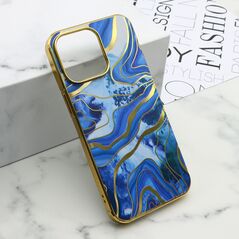 Zastitna maska (futrola) MARBLE - iPhone 15 Pro Max (6.7) plava (MS).