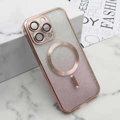 Zastitna maska (futrola) GLITTER MAGSAFE - iPhone 15 Pro Max (6.7) roze (MS).