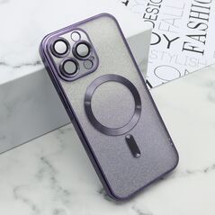 Zastitna maska (futrola) GLITTER MAGSAFE - iPhone 15 Pro Max (6.7) ljubicasta (MS).